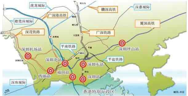 深圳24小时日前,深圳铁路枢纽总图规划(2016—2030年)获得中国铁路总